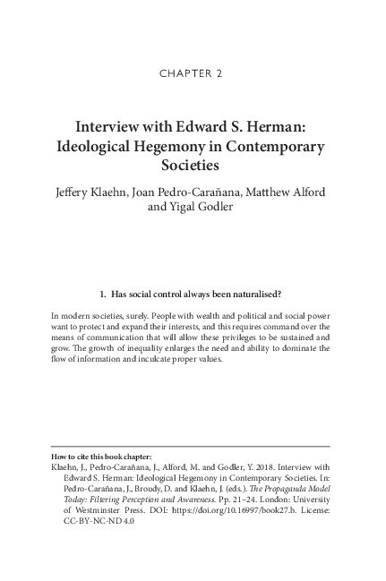 edward s herman fake news|Edward S. Herman on Ideological Hegemony in Contemporary Societies.